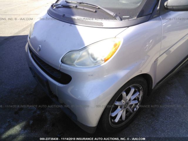WMEEJ31X88K183858 - 2008 SMART FORTWO PURE/PASSION SILVER photo 6