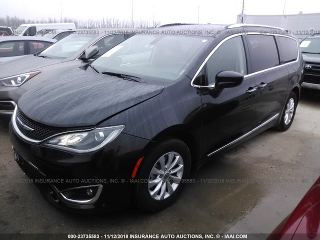 2C4RC1BG2JR110781 - 2018 CHRYSLER PACIFICA TOURING L BLACK photo 2