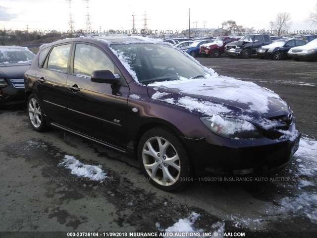 JM1BK343471734976 - 2007 MAZDA 3 HATCHBACK PURPLE photo 1