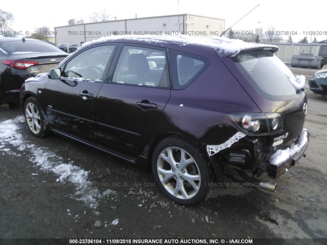 JM1BK343471734976 - 2007 MAZDA 3 HATCHBACK PURPLE photo 3