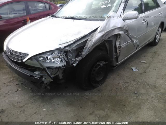 4T1BE32K43U166475 - 2003 TOYOTA CAMRY LE/XLE/SE SILVER photo 6