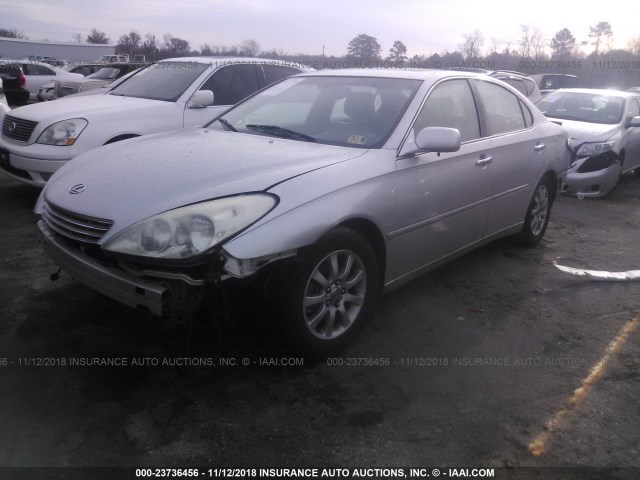 JTHBF30G925028583 - 2002 LEXUS ES 300 SILVER photo 2