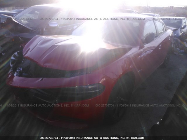 2C3CDXCT4HH560843 - 2017 DODGE CHARGER R/T RED photo 2