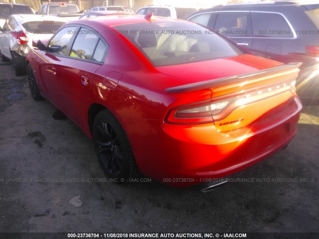 2C3CDXCT4HH560843 - 2017 DODGE CHARGER R/T RED photo 3