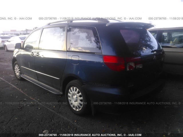 5TDZA23C14S062483 - 2004 TOYOTA SIENNA CE/LE Dark Blue photo 3