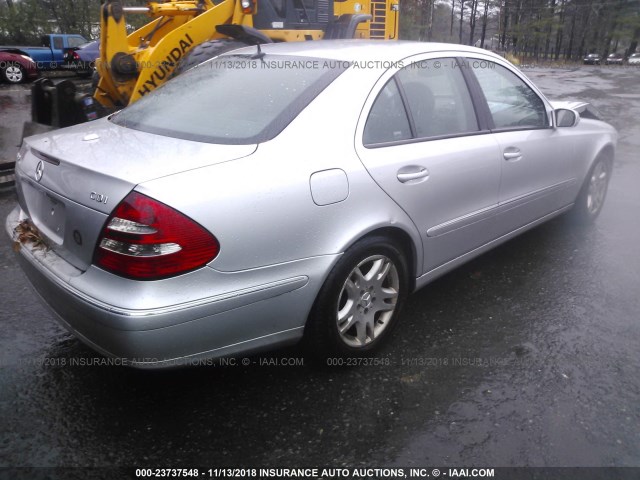 WDBUF26J25A670564 - 2005 MERCEDES-BENZ E 320 CDI SILVER photo 4