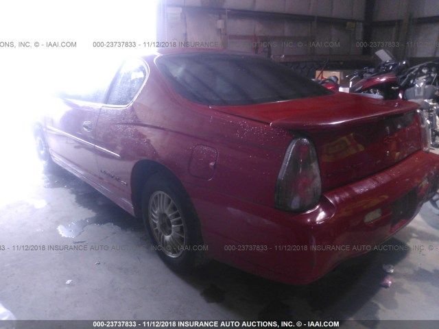 2G1WX12K839449181 - 2003 CHEVROLET MONTE CARLO SS წითელი ფოტო 3