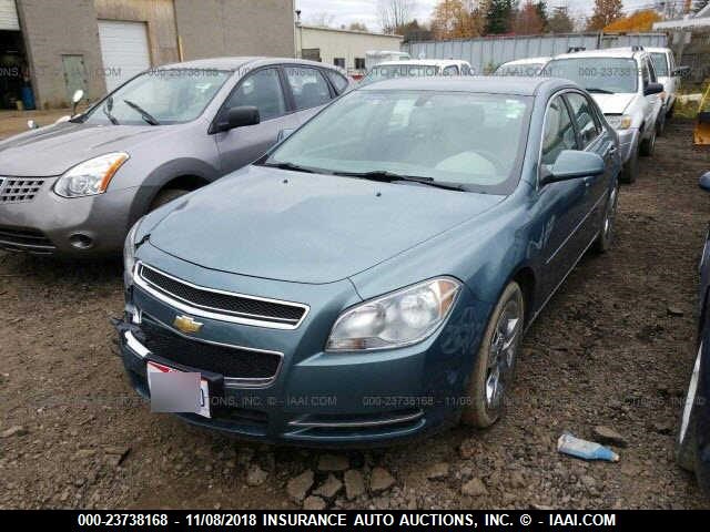 1G1ZH57B994177715 - 2009 CHEVROLET MALIBU 1LT BLUE photo 2