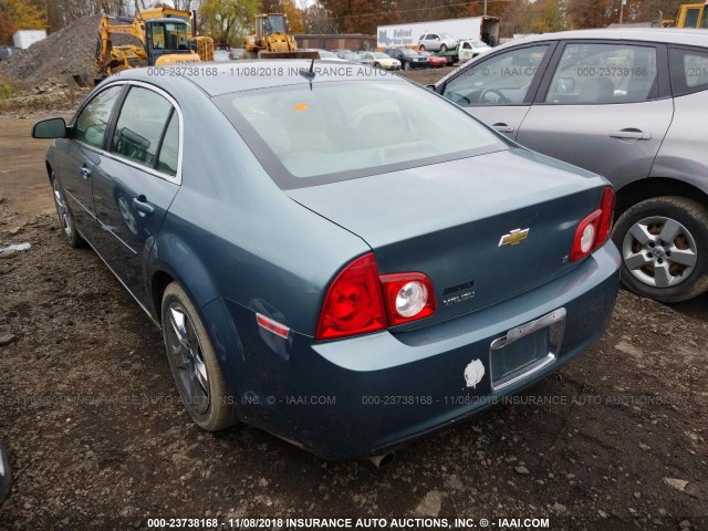 1G1ZH57B994177715 - 2009 CHEVROLET MALIBU 1LT BLUE photo 3