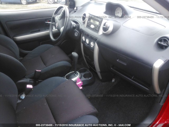 JTKKT624950094317 - 2005 TOYOTA SCION XA წითელი ფოტო 5