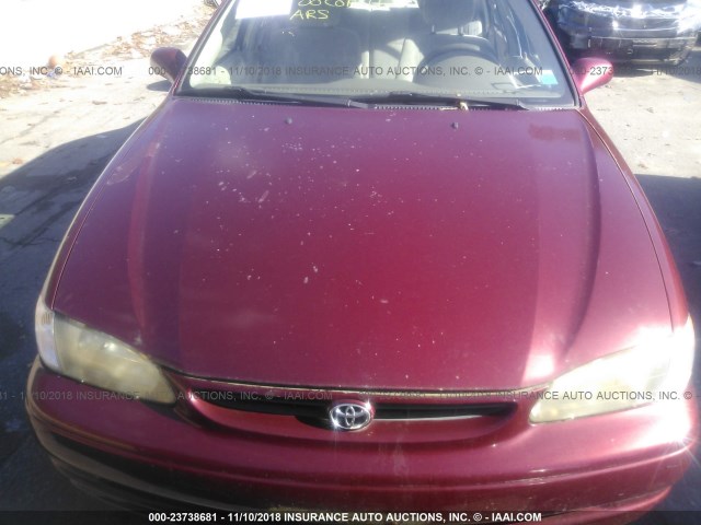 2T1BR18E5YC270766 - 2000 TOYOTA COROLLA VE/CE/LE RED photo 6