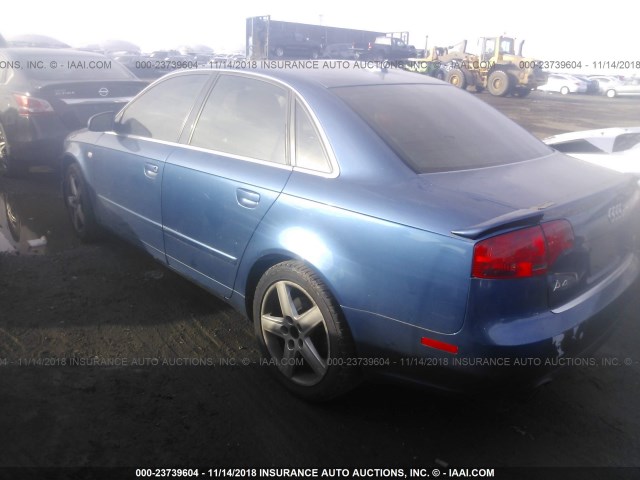 WAUDG68EX5A444761 - 2005 AUDI A4 3.2 QUATTRO BLUE photo 3