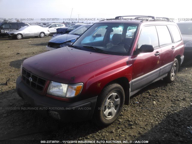 JF1SF6355XG730396 - 1999 SUBARU FORESTER L RED photo 2
