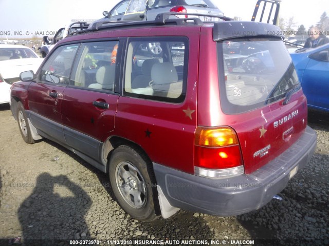 JF1SF6355XG730396 - 1999 SUBARU FORESTER L RED photo 3