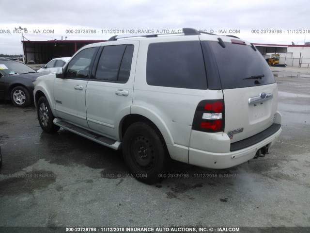 1FMEU75886ZA19073 - 2006 FORD EXPLORER LIMITED WHITE photo 3