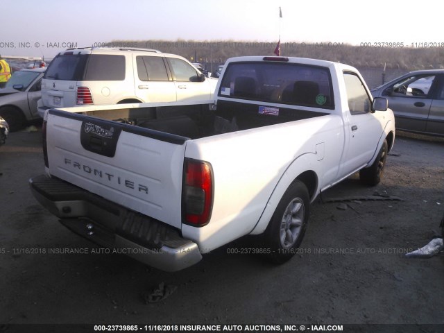 1N6DD21S51C400778 - 2001 NISSAN FRONTIER XE WHITE photo 4
