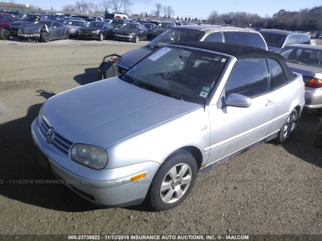 3VWDC21V62M803178 - 2002 VOLKSWAGEN CABRIO GLX SILVER photo 2