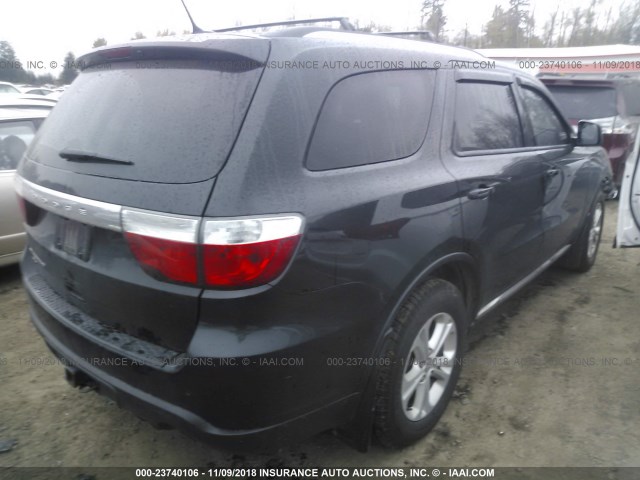 1C4RDJAG4CC336220 - 2012 DODGE DURANGO SXT BLACK photo 4