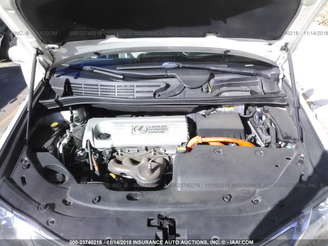 JTHBB1BA3A2004823 - 2010 LEXUS HS 250H WHITE photo 10