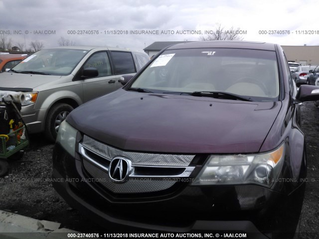 2HNYD28477H535661 - 2007 ACURA MDX TECHNOLOGY PURPLE photo 6