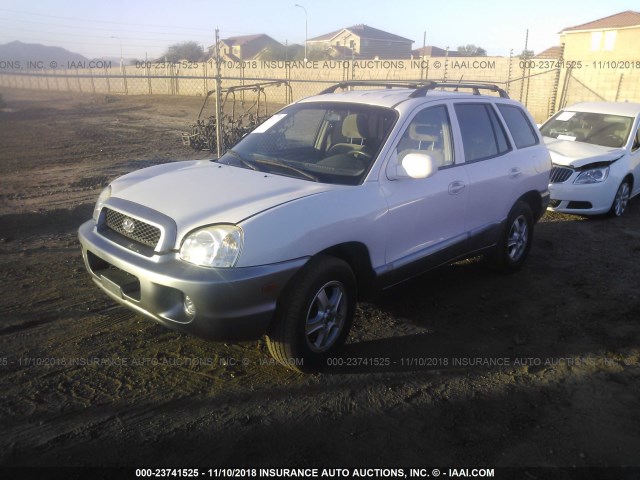 KM8SC13D74U793831 - 2004 HYUNDAI SANTA FE GLS/LX WHITE photo 2