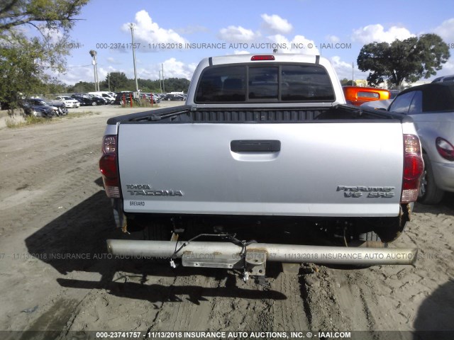 5TETU62N56Z160817 - 2006 TOYOTA TACOMA PRERUNNER ACCESS CAB SILVER photo 6