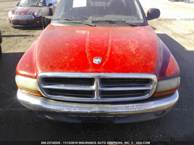 1B7GL23X1VS113865 - 1997 DODGE DAKOTA RED photo 6