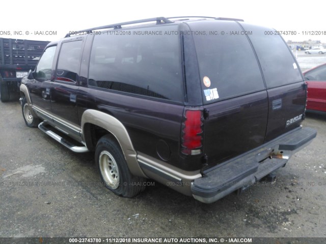 1GNEC16R3TJ387075 - 1996 CHEVROLET SUBURBAN C1500 PURPLE photo 3