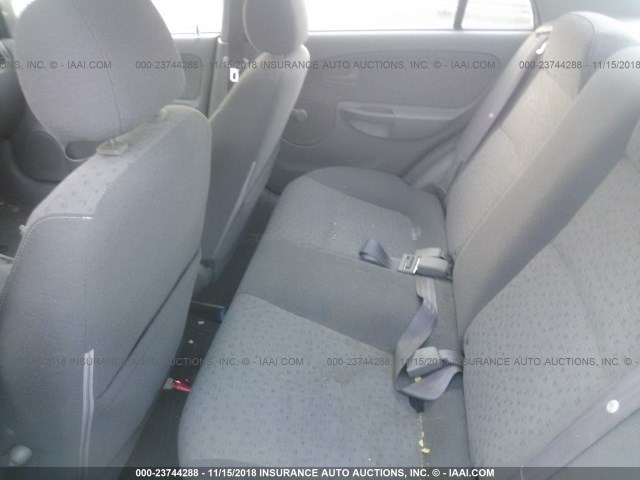 KNADC125256392178 - 2005 KIA RIO GRAY photo 8