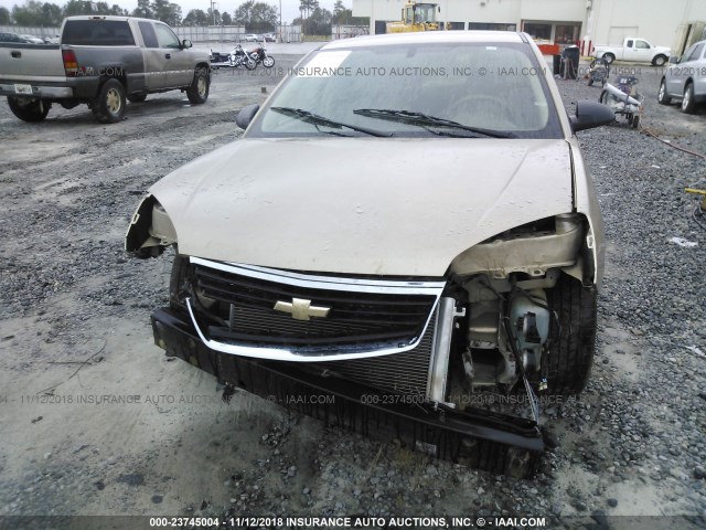 1G1ZS53876F165722 - 2006 CHEVROLET MALIBU LS Qızıl foto 6