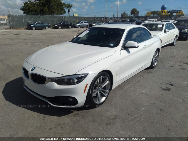 WBA4Z1C52JEC70310 - 2018 BMW 430I WHITE photo 2