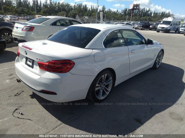 WBA4Z1C52JEC70310 - 2018 BMW 430I WHITE photo 4