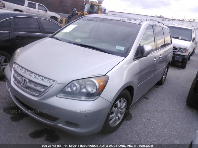 5FNRL38875B132739 - 2005 HONDA ODYSSEY TOURING SILVER photo 2