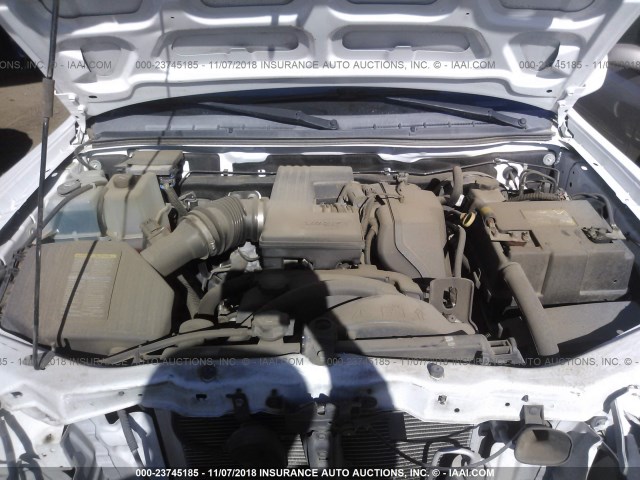 1GCDSCDE3A8125600 - 2010 CHEVROLET COLORADO LT WHITE photo 10