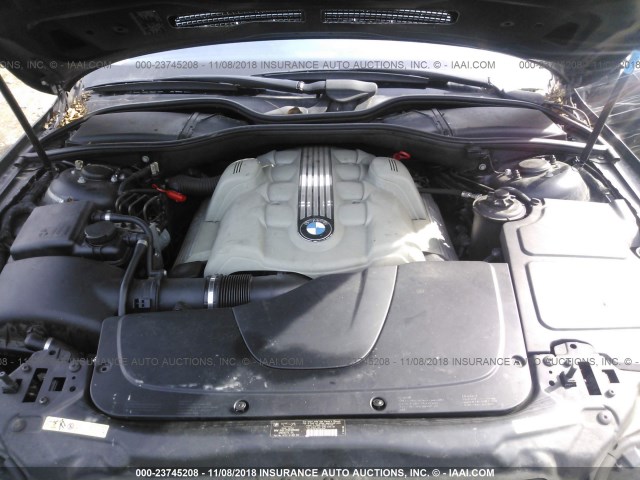 WBAGN63585DS58516 - 2005 BMW 745 LI BLACK photo 10