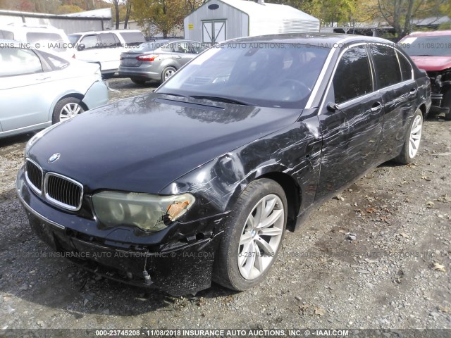 WBAGN63585DS58516 - 2005 BMW 745 LI BLACK photo 2
