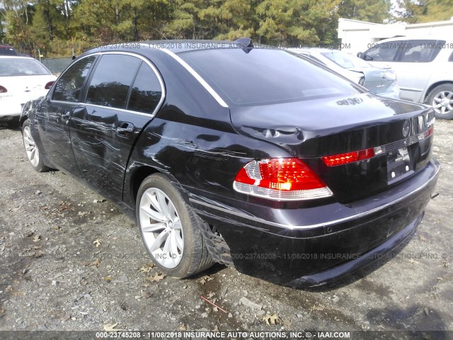 WBAGN63585DS58516 - 2005 BMW 745 LI BLACK photo 3