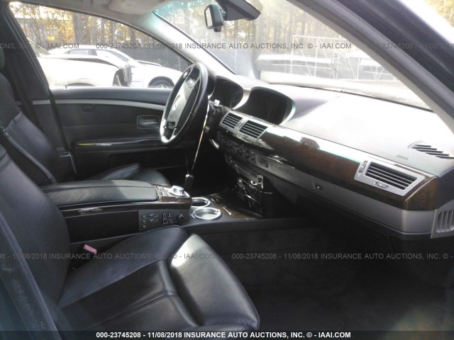 WBAGN63585DS58516 - 2005 BMW 745 LI BLACK photo 5