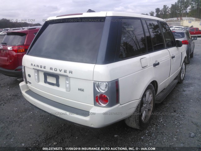 SALMF15408A280437 - 2008 LAND ROVER RANGE ROVER HSE WHITE photo 4