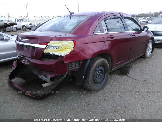 1C3CCBAB4EN141880 - 2014 CHRYSLER 200 LX BURGUNDY photo 4