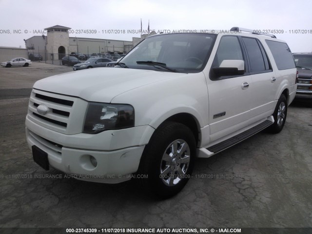 1FMFK19517LA79563 - 2007 FORD EXPEDITION EL LIMITED WHITE photo 2