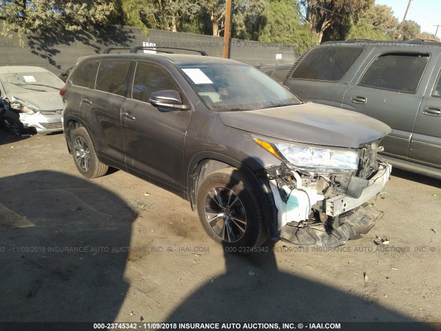 5TDBZRFH5JS493303 - 2018 TOYOTA HIGHLANDER LE/LE PLUS GRAY photo 1