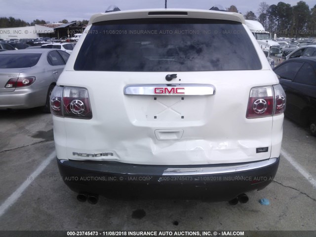 1GKER23D29J106418 - 2009 GMC ACADIA WHITE photo 6