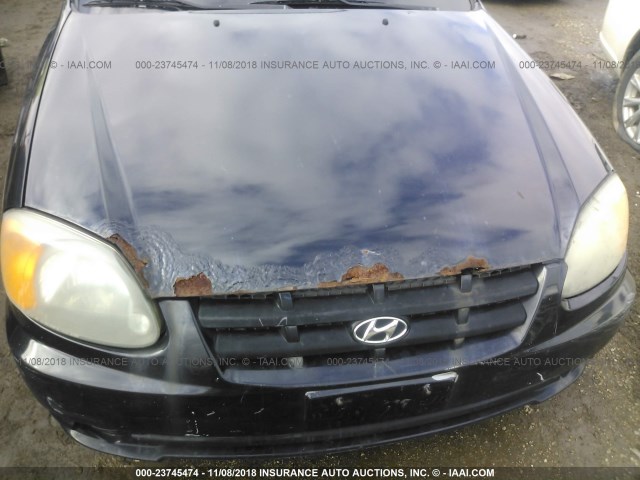 KMHCG45C55U647718 - 2005 HYUNDAI ACCENT GL BLACK photo 6