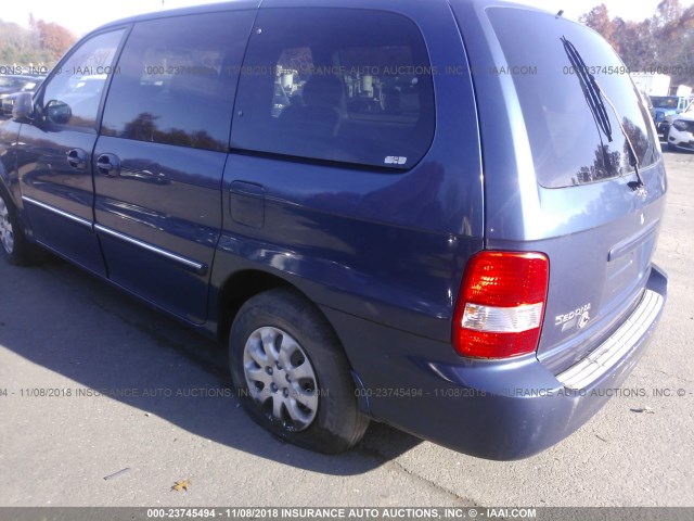 KNDUP131146507774 - 2004 KIA SEDONA EX/LX Unknown photo 3