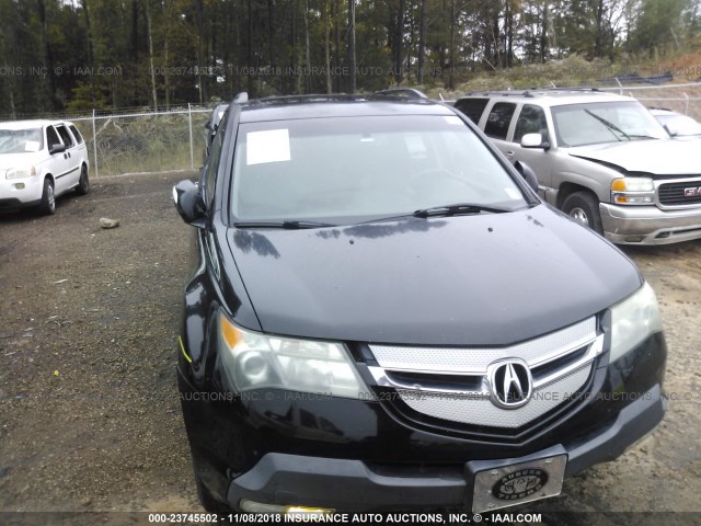2HNYD28678H543763 - 2008 ACURA MDX TECHNOLOGY BLACK photo 6