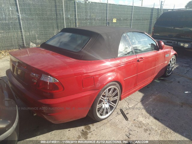 WBSBR93455PK08819 - 2005 BMW M3 RED photo 4