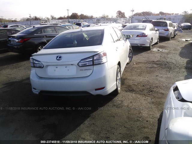 JTHBB1BA5B2043480 - 2011 LEXUS HS 250H WHITE photo 4