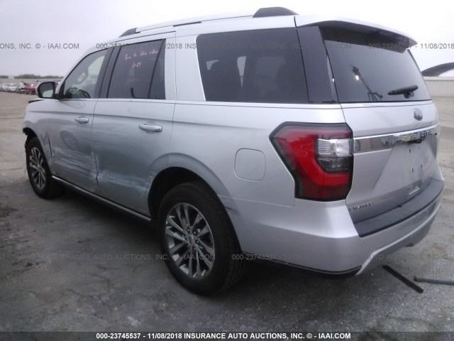 1FMJU1KT7JEA11163 - 2018 FORD EXPEDITION LIMITED SILVER photo 3