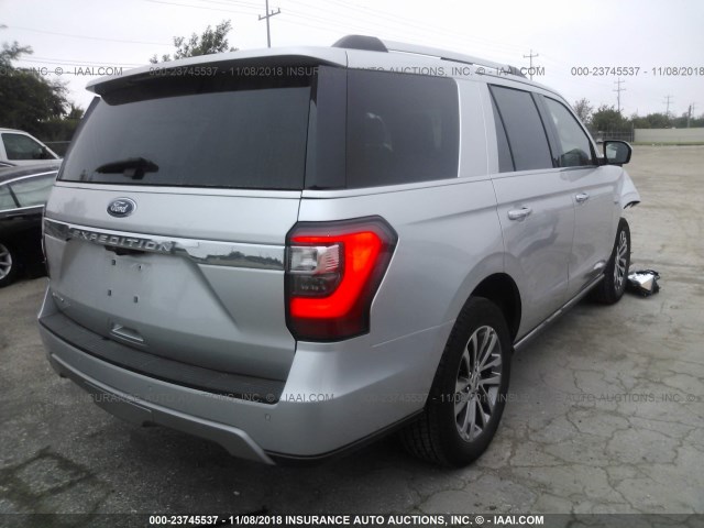 1FMJU1KT7JEA11163 - 2018 FORD EXPEDITION LIMITED SILVER photo 4